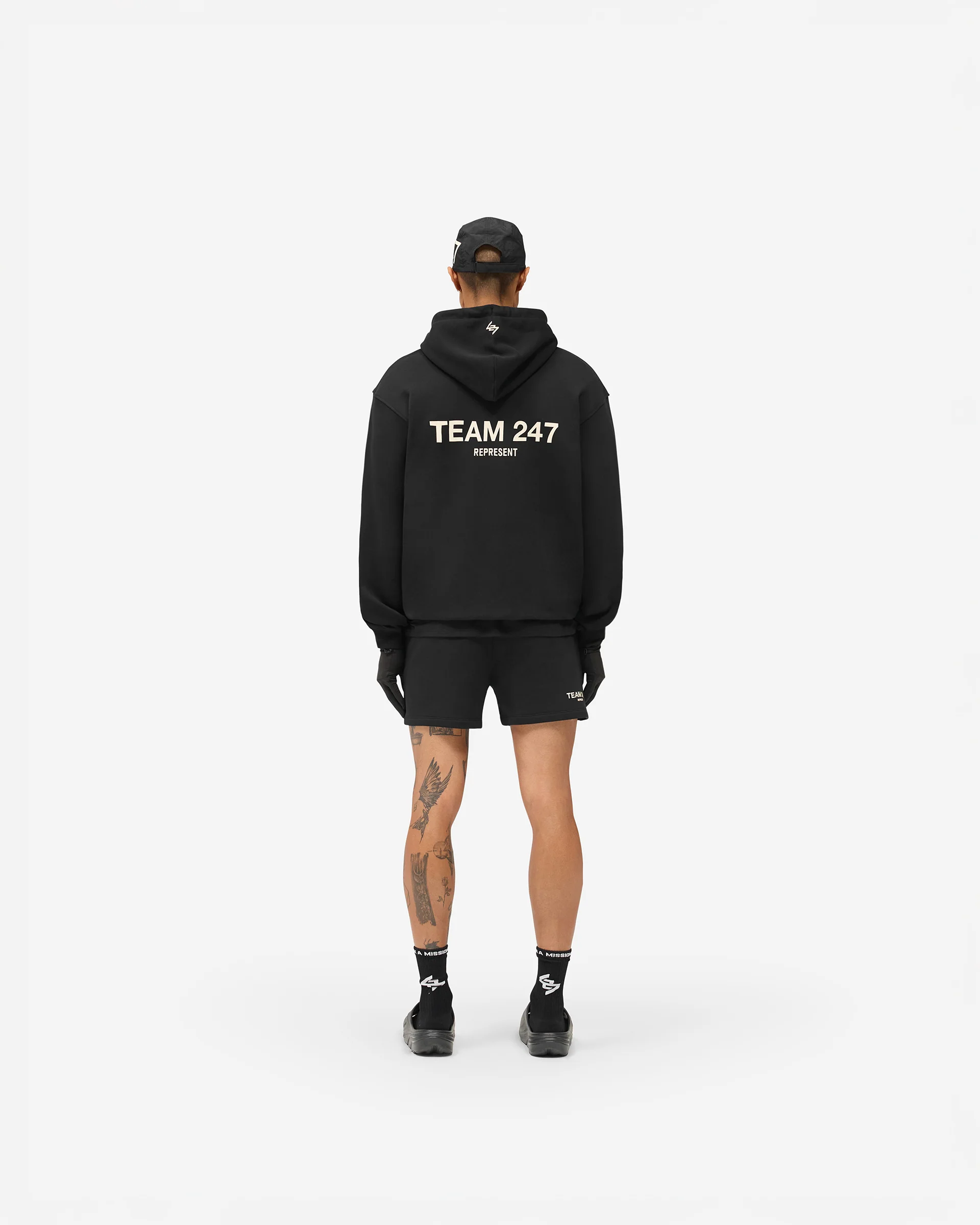 Team 247 Oversized Hoodie - Jet Black - Image 8