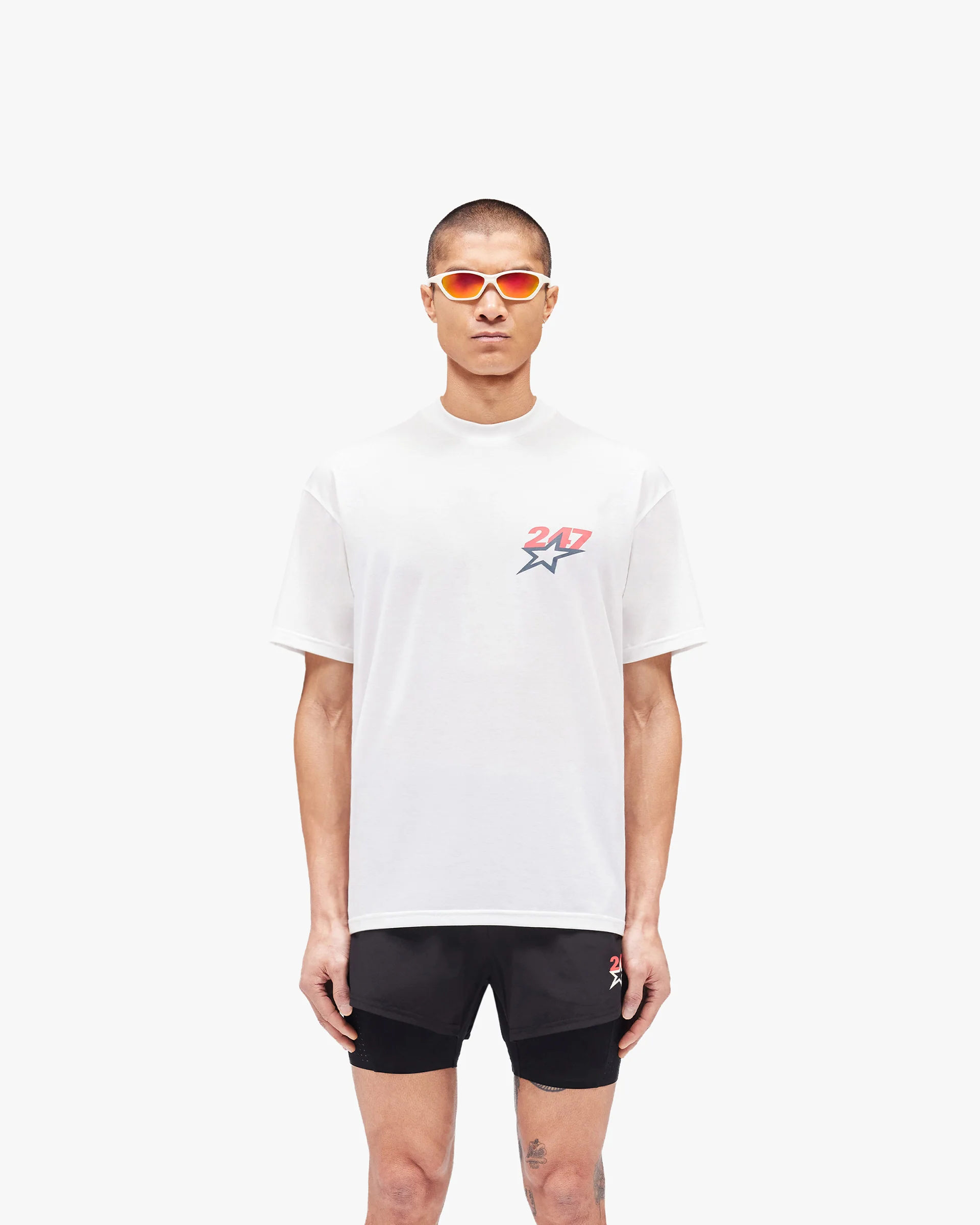 Team 247 Star Oversized T-Shirt - Flat White - Image 3