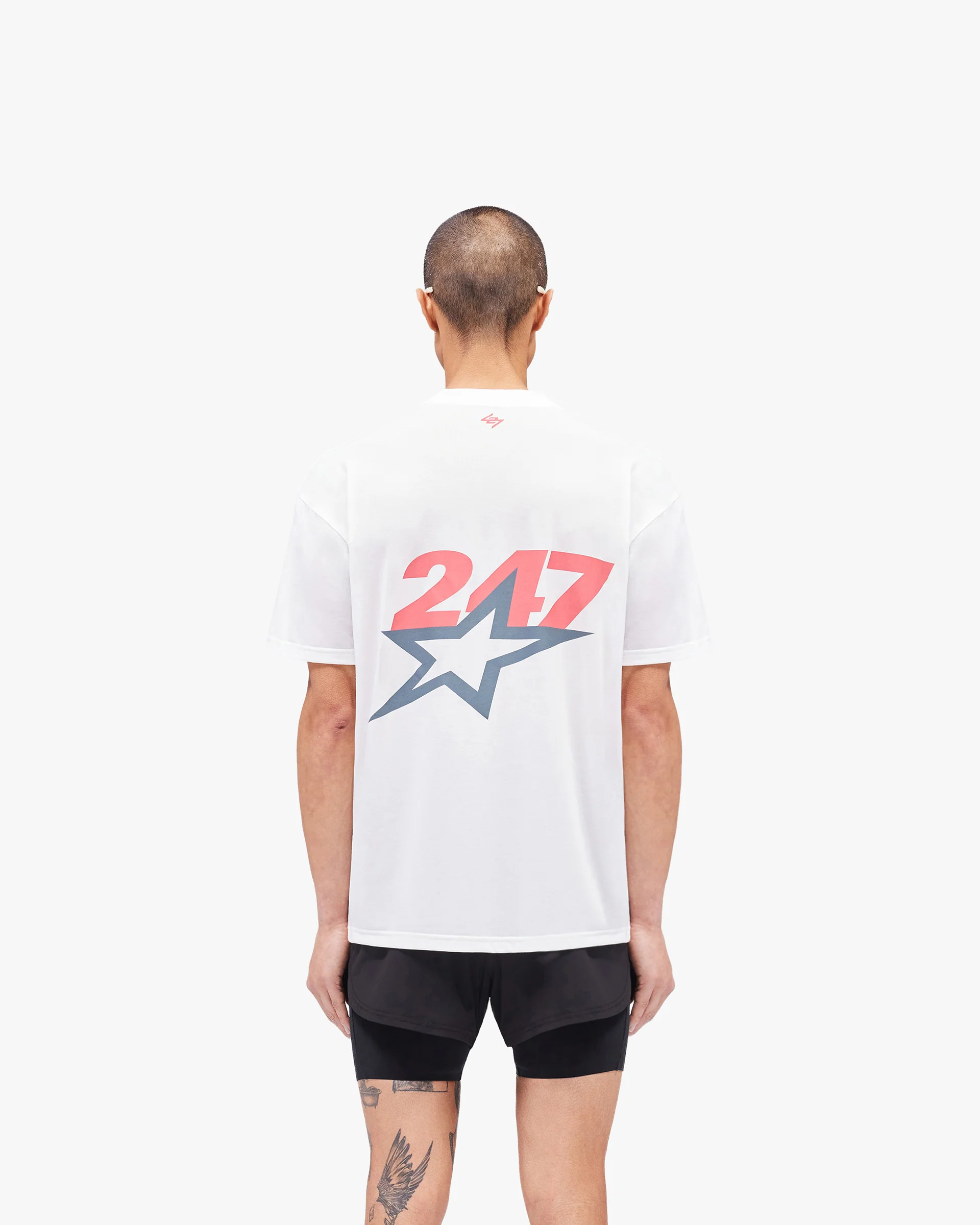 Team 247 Star Oversized T-Shirt - Flat White - Image 5