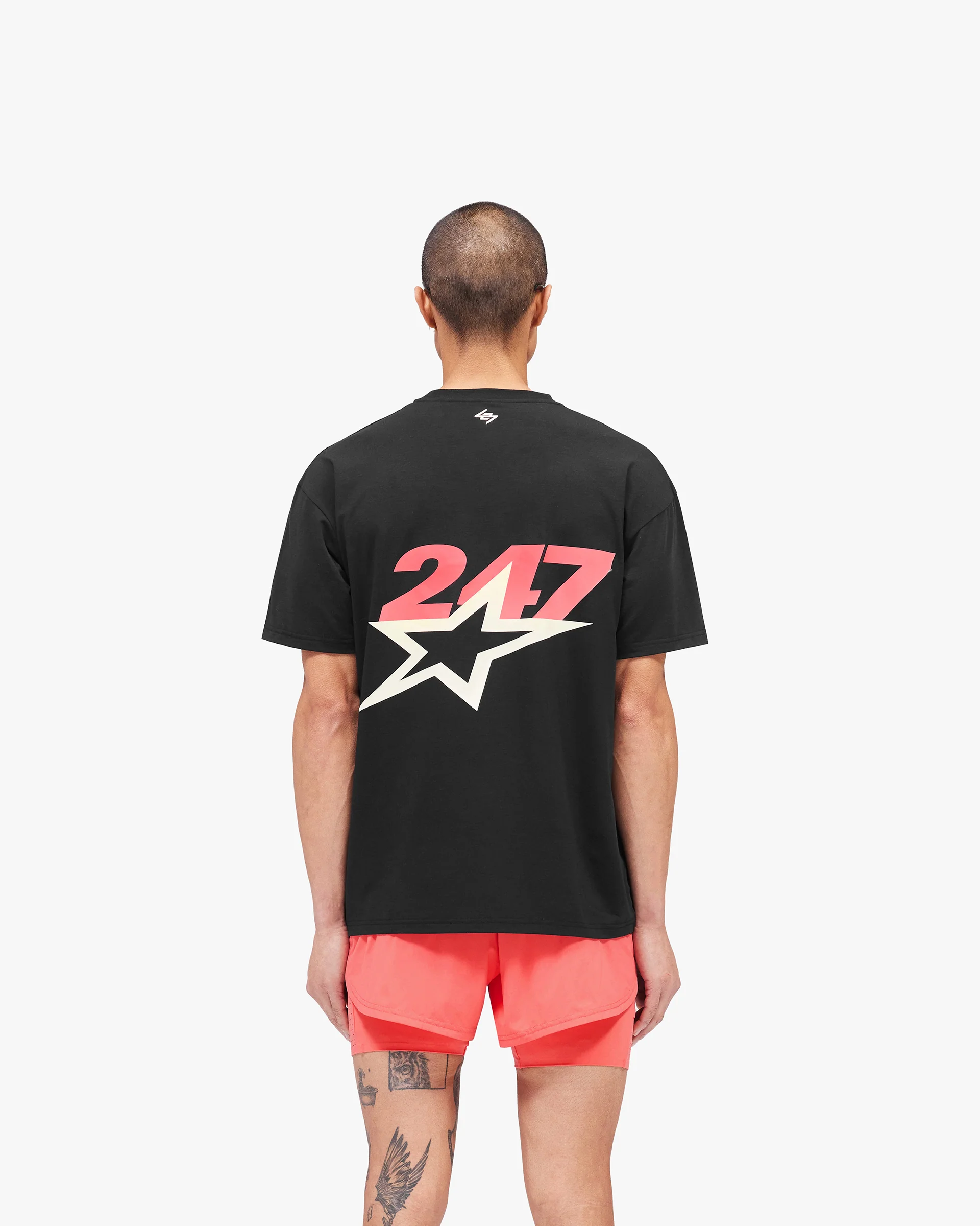 Team 247 Star Oversized T-Shirt - Jet Black - Image 5