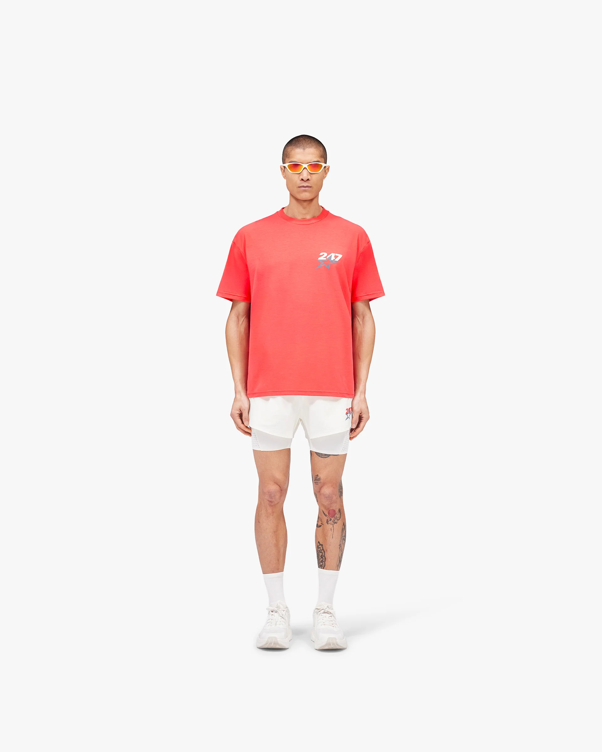 Team 247 Star Oversized T-Shirt - Racing Red - Image 6