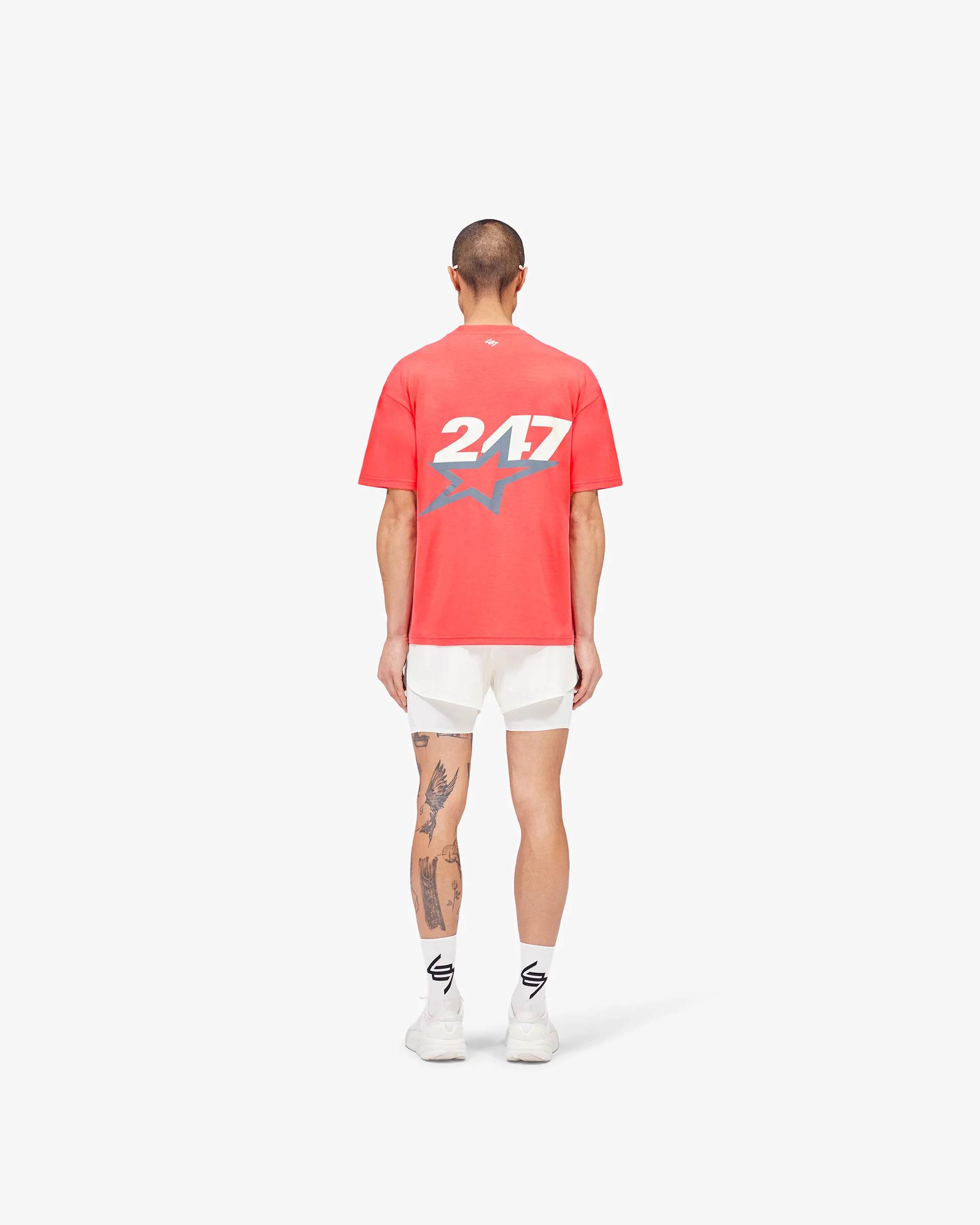 Team 247 Star Oversized T-Shirt - Racing Red - Image 8